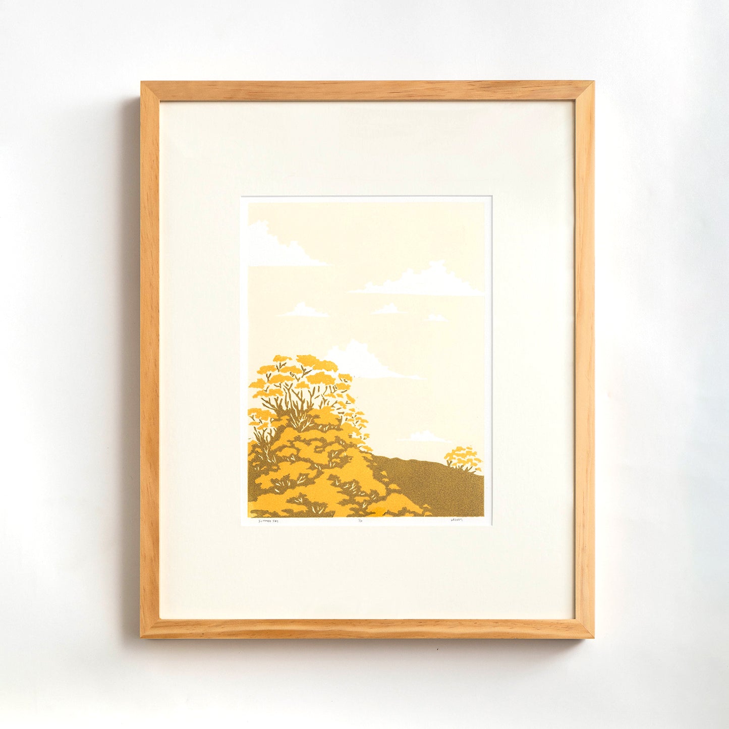 Framed art of rabbitbrush in Wyoming